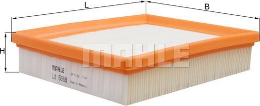MAHLE LX 5598 - Повітряний фільтр autocars.com.ua