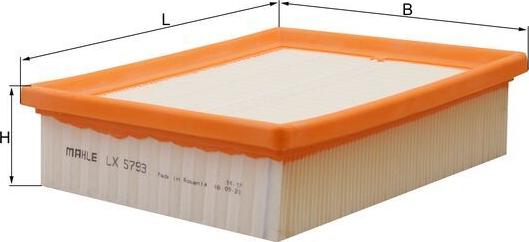 MAHLE LX 5793 - Повітряний фільтр autocars.com.ua