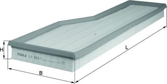 MAHLE LX 582/1 - Повітряний фільтр autocars.com.ua