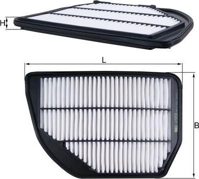 MAHLE LX 5858 - Повітряний фільтр autocars.com.ua
