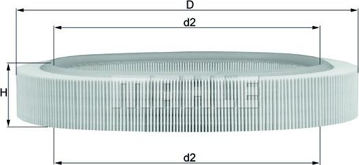 MAHLE LX 58 - Воздушный фильтр autodnr.net