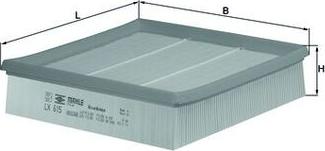 MAHLE LX 615 - Повітряний фільтр autocars.com.ua