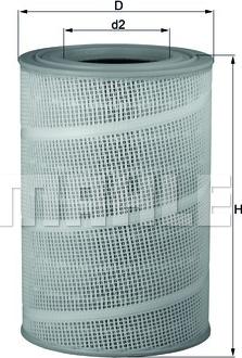 MAHLE LX 714 - Повітряний фільтр autocars.com.ua