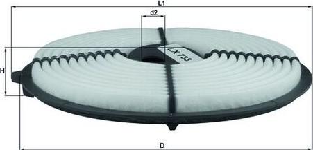 MAHLE LX 733 - Повітряний фільтр autocars.com.ua