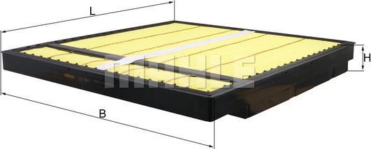 MAHLE LX 747 - Повітряний фільтр autocars.com.ua