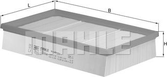 MAHLE LX 784/1 - Повітряний фільтр autocars.com.ua