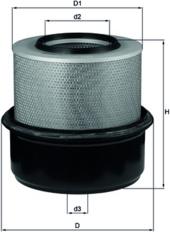 MAHLE LX 80 - Повітряний фільтр autocars.com.ua