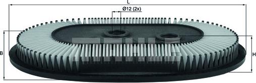 MAHLE LX 846 - Повітряний фільтр autocars.com.ua