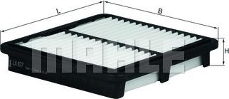 MAHLE LX 877 - Повітряний фільтр autocars.com.ua