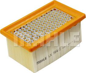 MAHLE LX 984/2 - Повітряний фільтр autocars.com.ua
