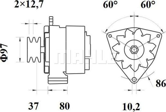 MAHLE MG 100 - Генератор autocars.com.ua