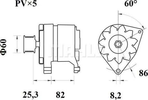 MAHLE MG 101 - Генератор autocars.com.ua