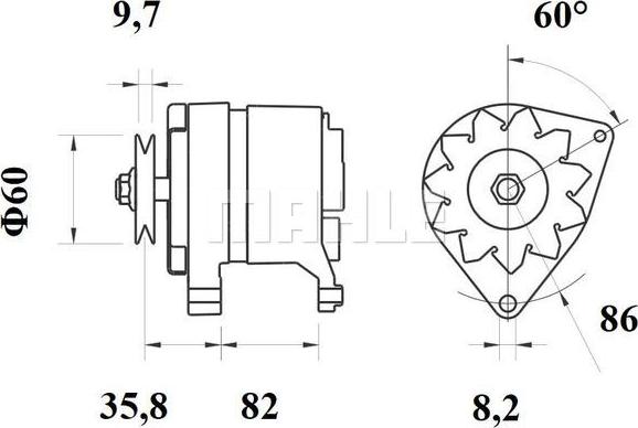 MAHLE MG 107 - Генератор avtokuzovplus.com.ua