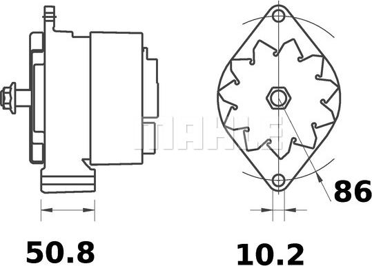 MAHLE MG 116 - Генератор avtokuzovplus.com.ua