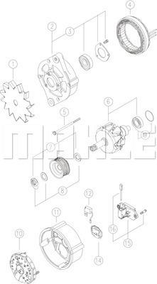 MAHLE MG 116 - Генератор avtokuzovplus.com.ua