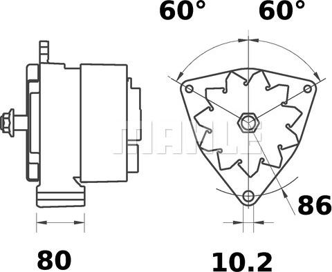 MAHLE MG 126 - Генератор avtokuzovplus.com.ua