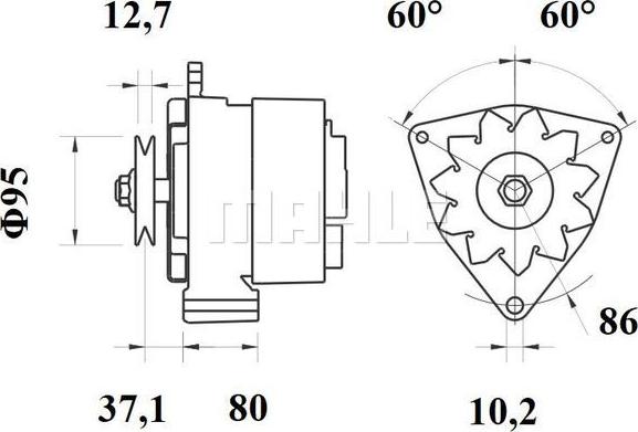 MAHLE MG 158 - Генератор autocars.com.ua