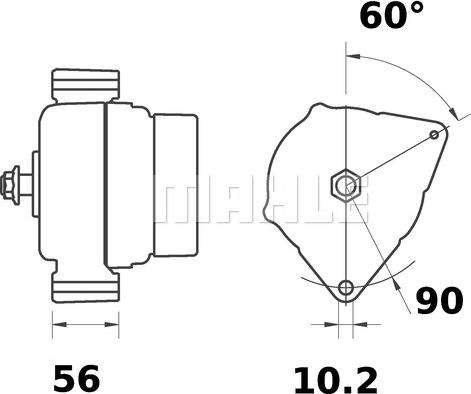 MAHLE MG 162 - Генератор autocars.com.ua