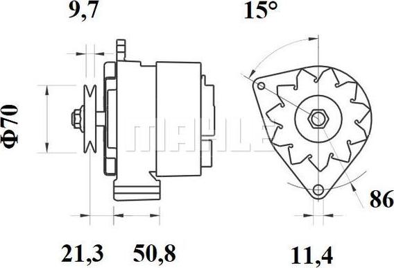 MAHLE MG 17 - Генератор avtokuzovplus.com.ua