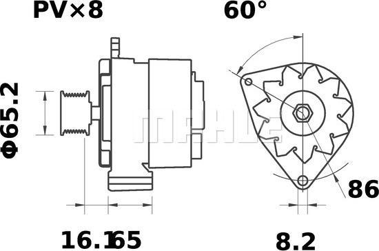 MAHLE MG 180 - Генератор autocars.com.ua