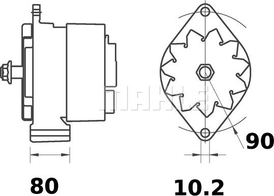 MAHLE MG 319 - Генератор avtokuzovplus.com.ua