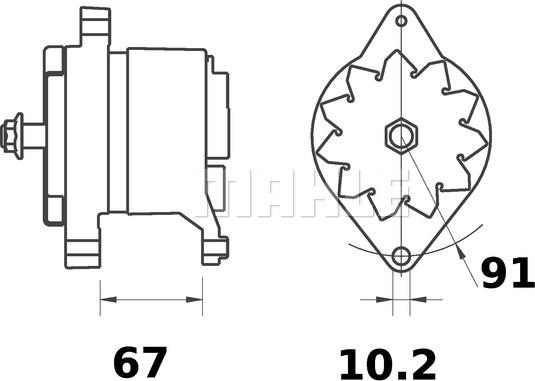 MAHLE MG 184 - Генератор autocars.com.ua