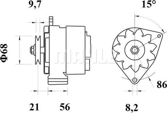 MAHLE MG 187 - Генератор autocars.com.ua