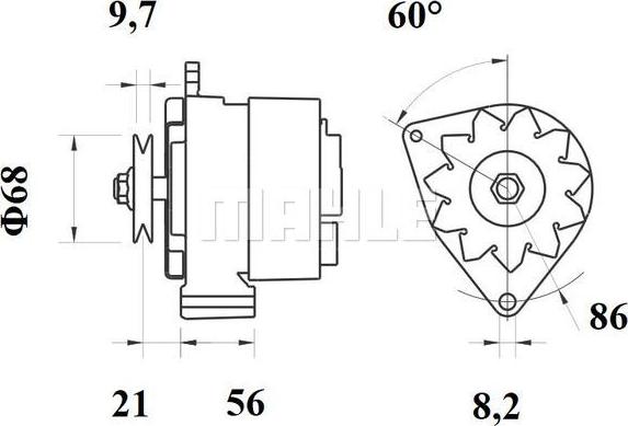 MAHLE MG 188 - Генератор autocars.com.ua