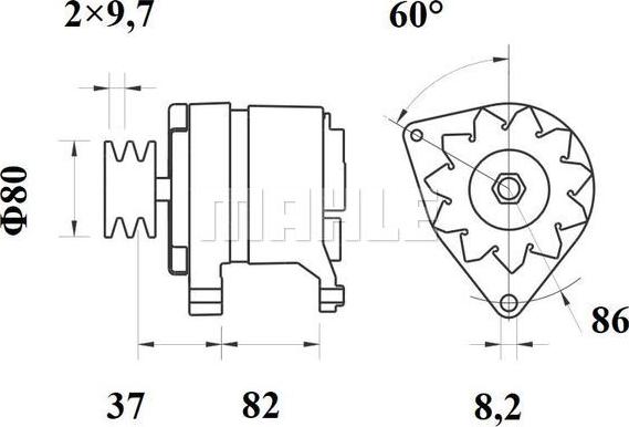 MAHLE MG 192 - Генератор avtokuzovplus.com.ua