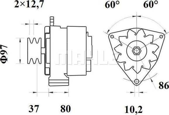 MAHLE MG 206 - Генератор autocars.com.ua