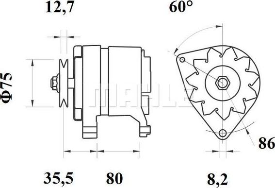 MAHLE MG 207 - Генератор autocars.com.ua