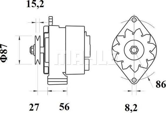 MAHLE MG 215 - Генератор autocars.com.ua