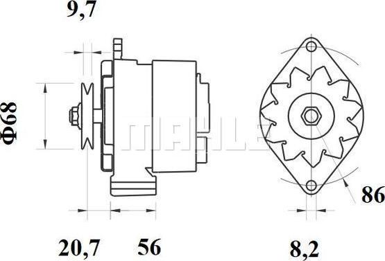 MAHLE MG 219 - Генератор autocars.com.ua