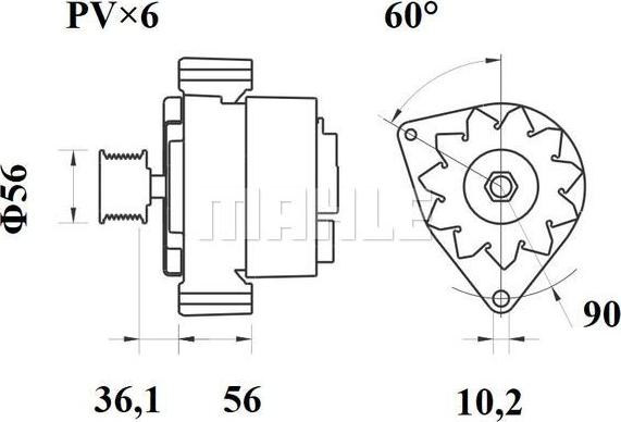 MAHLE MG 22 - Генератор avtokuzovplus.com.ua