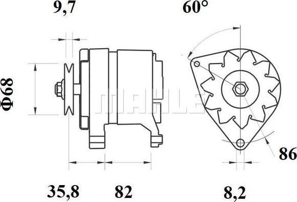 MAHLE MG 239 - Генератор autocars.com.ua