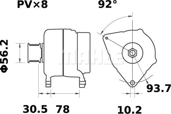 MAHLE MG 38 - Генератор autocars.com.ua