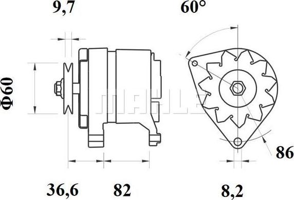 MAHLE MG 241 - Генератор avtokuzovplus.com.ua