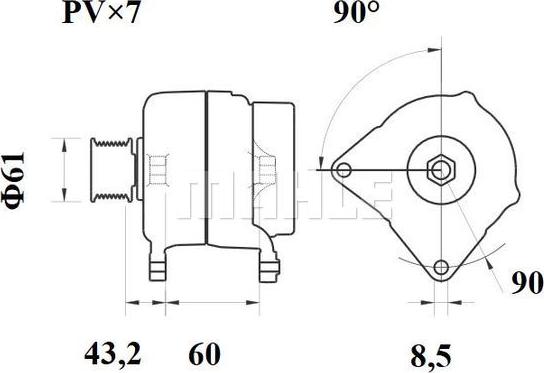 MAHLE MG 242 - Генератор autocars.com.ua