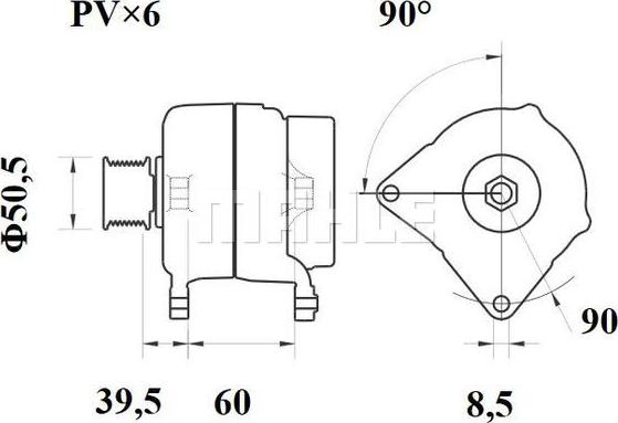 MAHLE MG 253 - Генератор autocars.com.ua