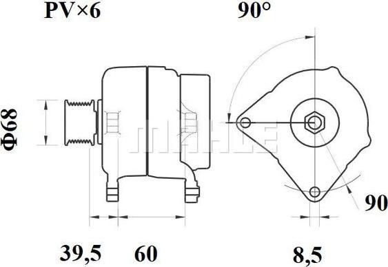 MAHLE MG 254 - Генератор autocars.com.ua