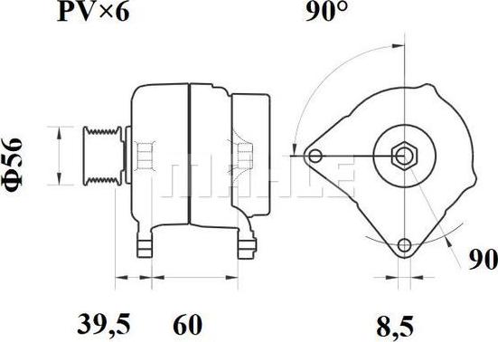 MAHLE MG 255 - Генератор autocars.com.ua