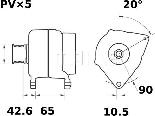 MAHLE MG 256 - Генератор avtokuzovplus.com.ua