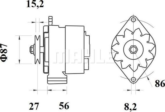 MAHLE MG 277 - Генератор autocars.com.ua