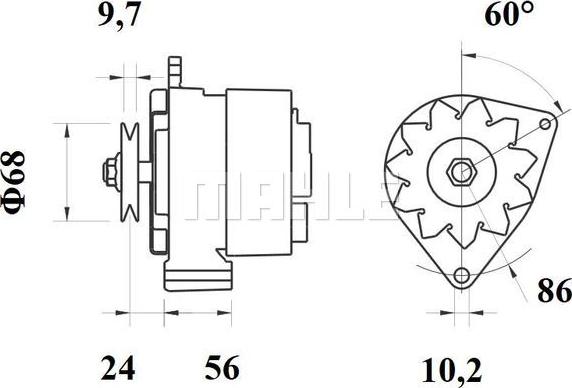 MAHLE MG 282 - Генератор autocars.com.ua