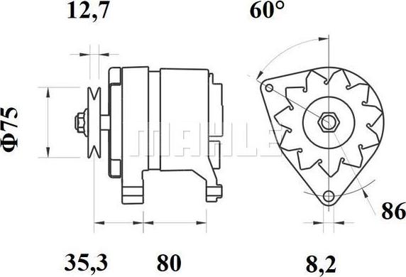 MAHLE MG 283 - Генератор autocars.com.ua