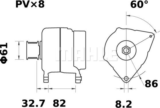 MAHLE MG 286 - Генератор autocars.com.ua