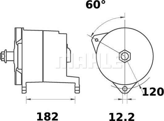 MAHLE MG 303 - Генератор avtokuzovplus.com.ua