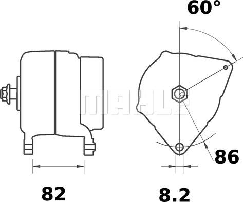 MAHLE MG 308 - Генератор autocars.com.ua