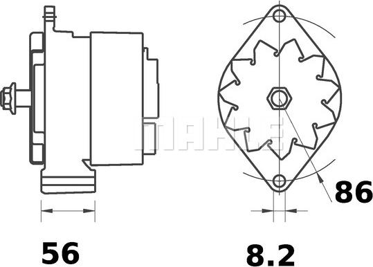 MAHLE MG 313 - Генератор autocars.com.ua