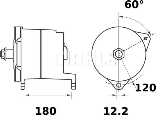 MAHLE MG 326 - Генератор autocars.com.ua